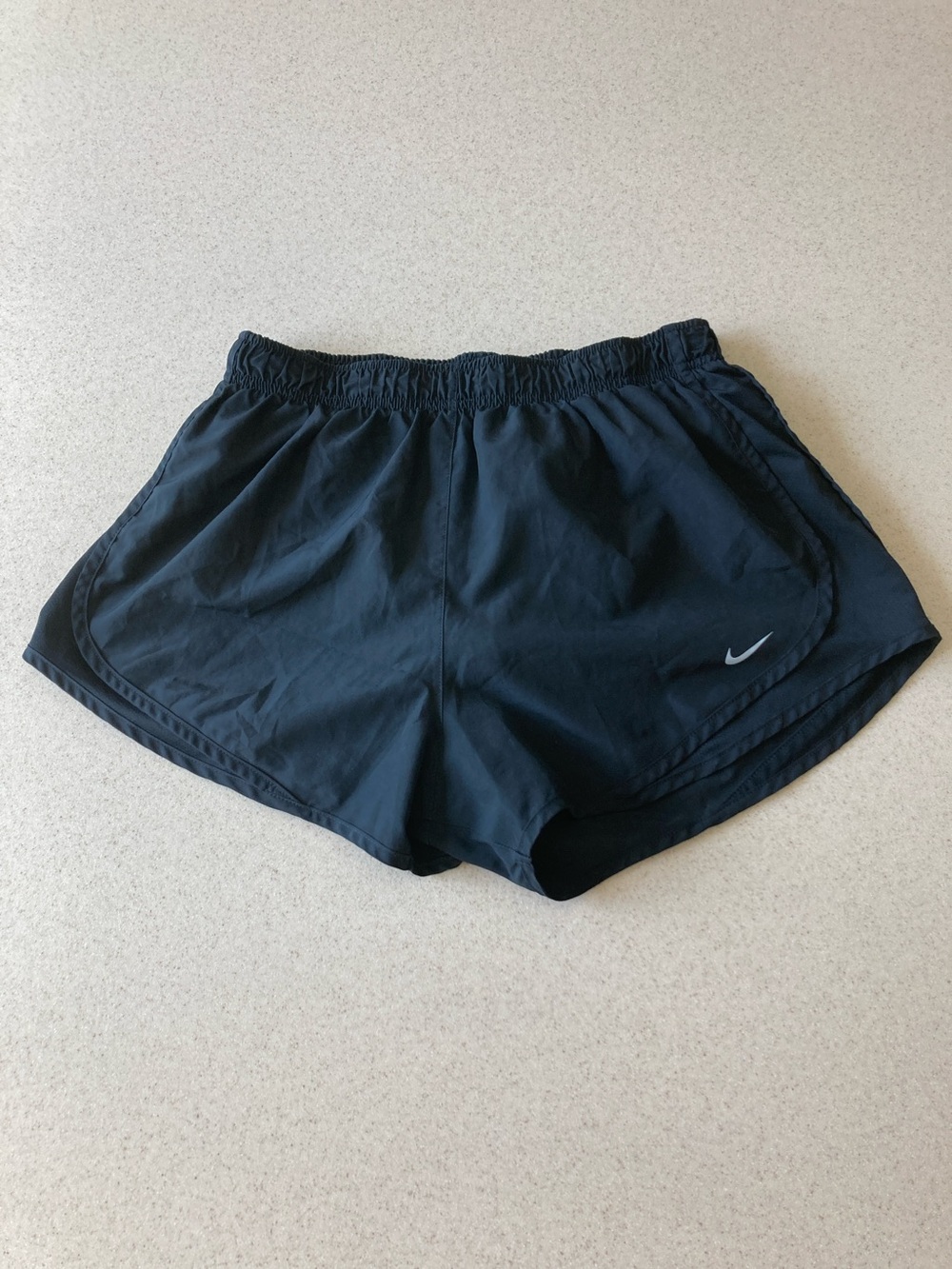 Nike Black Athletic Shorts with Built-In Underwear  Women Size 28" W
